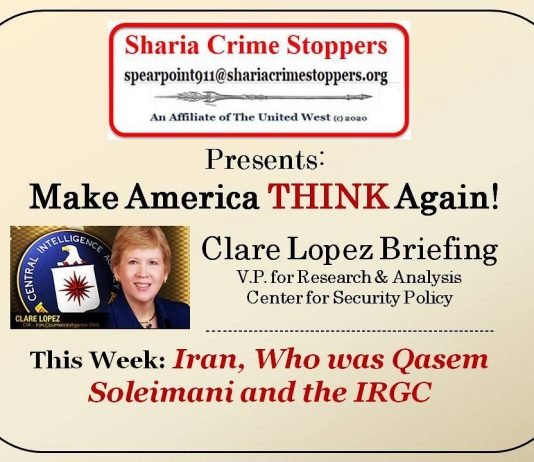 Clare Lopez News Briefing – Iran, Qasem Solemeini and the Terrorist IRGC